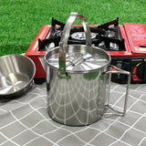 Camping  Pot, Coffee Maker, Camp Cooking Pot , 1200ml Camping Cup for Camping Hiking Backpacking,