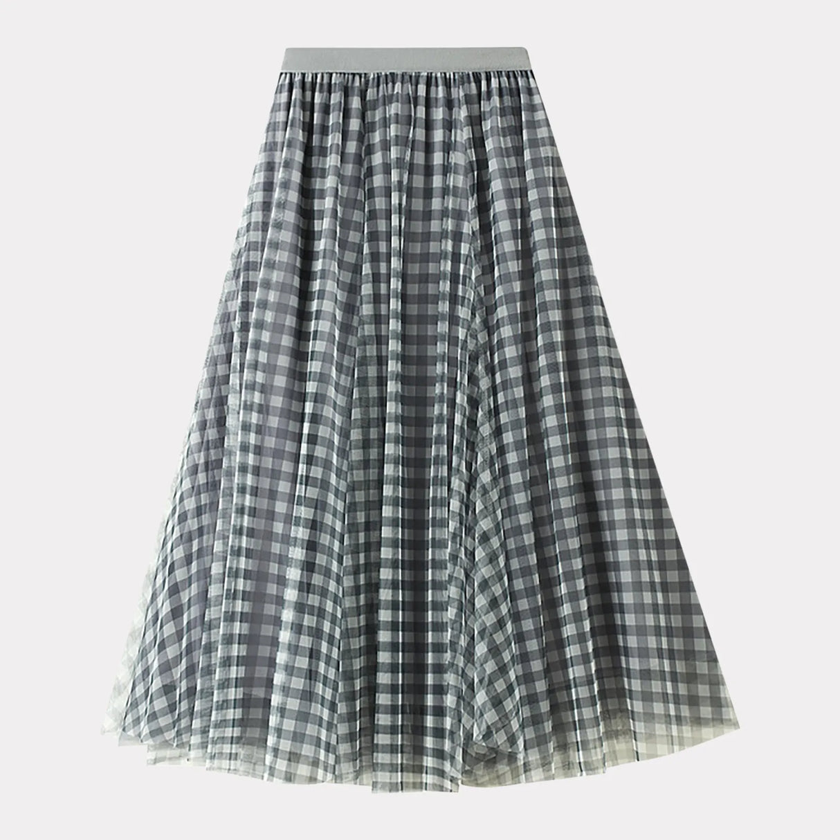 Skirts For Women Women's Plaid Print A Line Elastic Waist Multi Layered Tulle Mesh Skirts For Women Large Swing Dark Bottoms