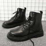 2024 new all-match military boots Snow fashion autumn new men's boots work boots outdoor boots  platform boots  men boots boots