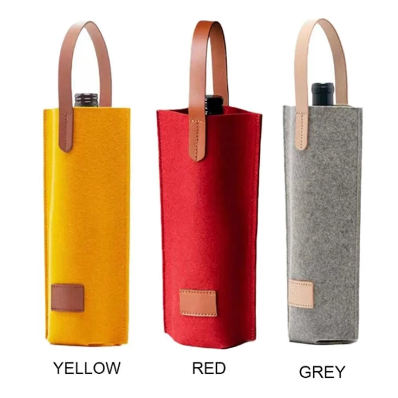 Felt Wine Bags Single Wine Cup Covers Felt Tote Bags Wine Gift Bags