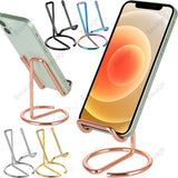 Cell Phone Stand for Desk, Business Card Holder,Cute Metal Cell Phone Stand, Metal Wire Cellphone Cradle Dock for Phone Tablet