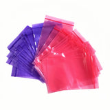 Zip Lock Plastic Bags 100pcs Small Big Large Ziplock Reusable Pink Bag Purple Reusable Pouches