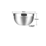 Walfos Stainless Steel Mixing Bowls Non Slip Nesting Whisking Bowls Set Mixing Bowls For Salad Vegetables Eggs Cooking Baking