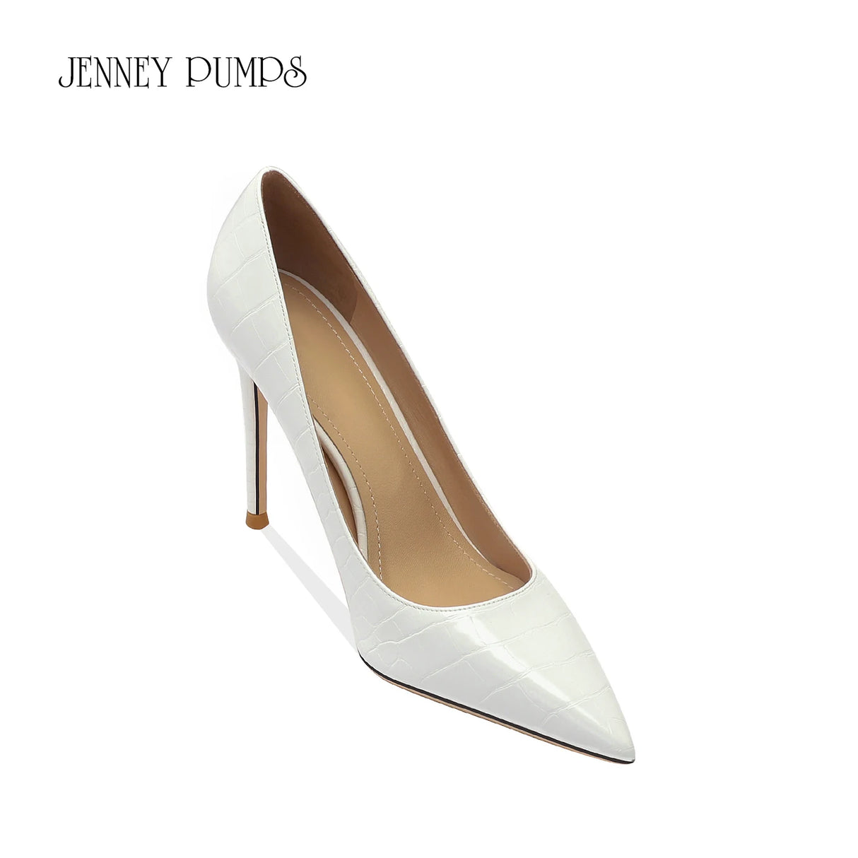 Heels for women luxury women's shoes Crocodile Pattern Leather Women's High Heels Pointed Toe Pumps Shallow Ladies shoes Women
