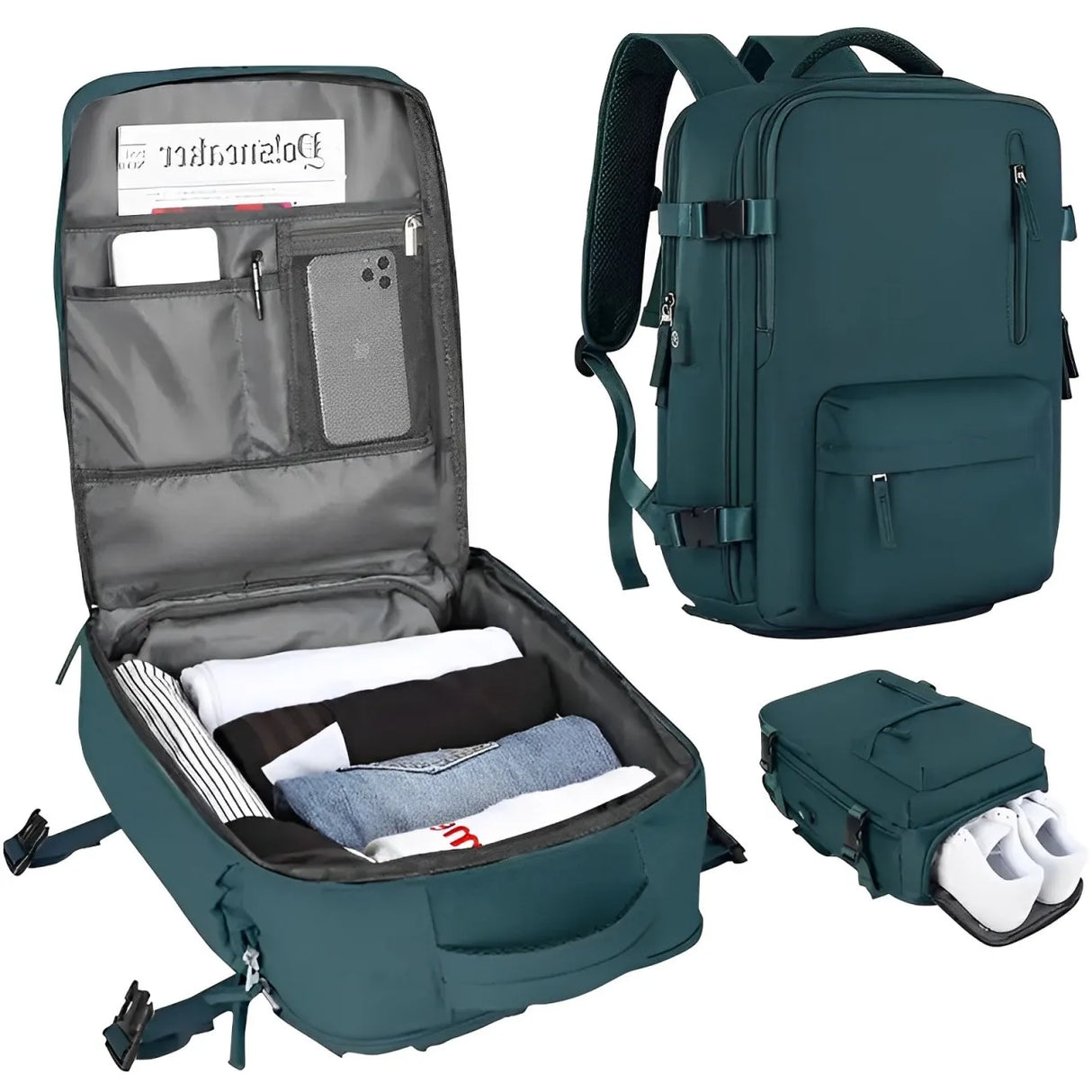 Customizable Travel Laptop Backpack, Business Anti Theft Durable Carry On Backpack with USB Port, Water Resistant College Bag