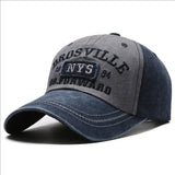Men's Baseball Cap Casual Do Old Washed Cotton Alphabet Embroidered Caps Curved Roof Dome Sun Protection Hats