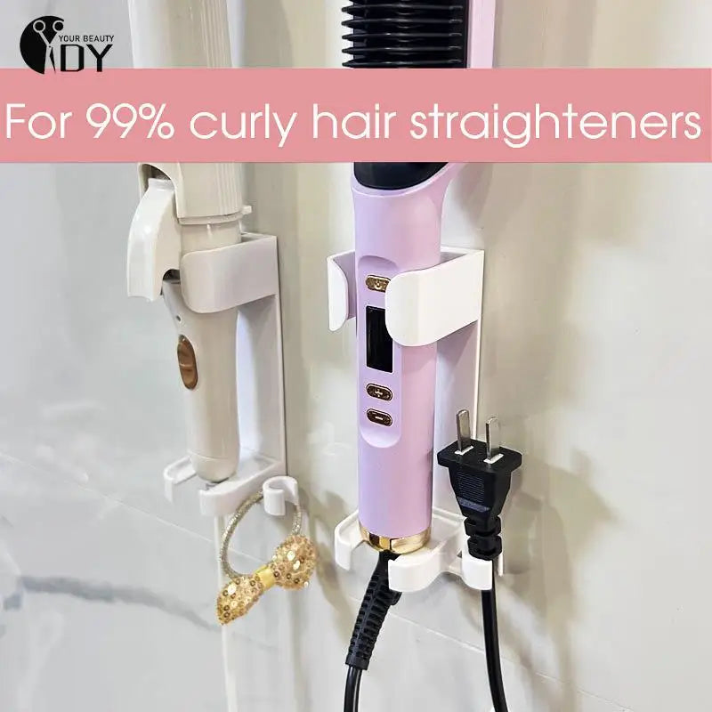 ABS Storage Rack Hair Curler Bracket Useful Space Saving Hair Curler Holder Hair Dryer Organizer For Bathroom Home Accessories