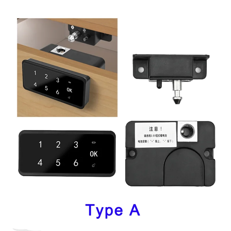 M16K-Smart Fingerprint Lock, Drawer Lock, Password Lock, Cabinet Lock, Cabinet Door Lock, Electronic Induction Lock