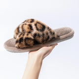 Women's Fuzzy Open-Toe Slippers Spring&Fall- Plush House Slides for Indoor, Cozy Non-Slip Bedroom Shoes for Ladies& Couples