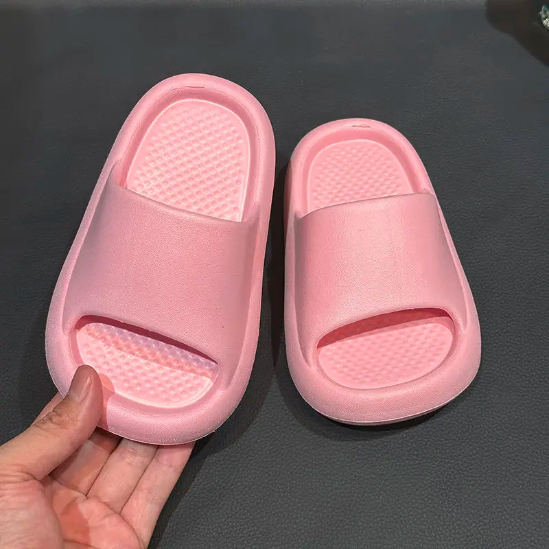 Summer Solid EVA Boys Girls Slippers Waterproof Soft Bottom Beach Shoes For Children Indoor Non Slip Casual Kids Slippers