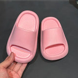 Summer Solid EVA Boys Girls Slippers Waterproof Soft Bottom Beach Shoes For Children Indoor Non Slip Casual Kids Slippers