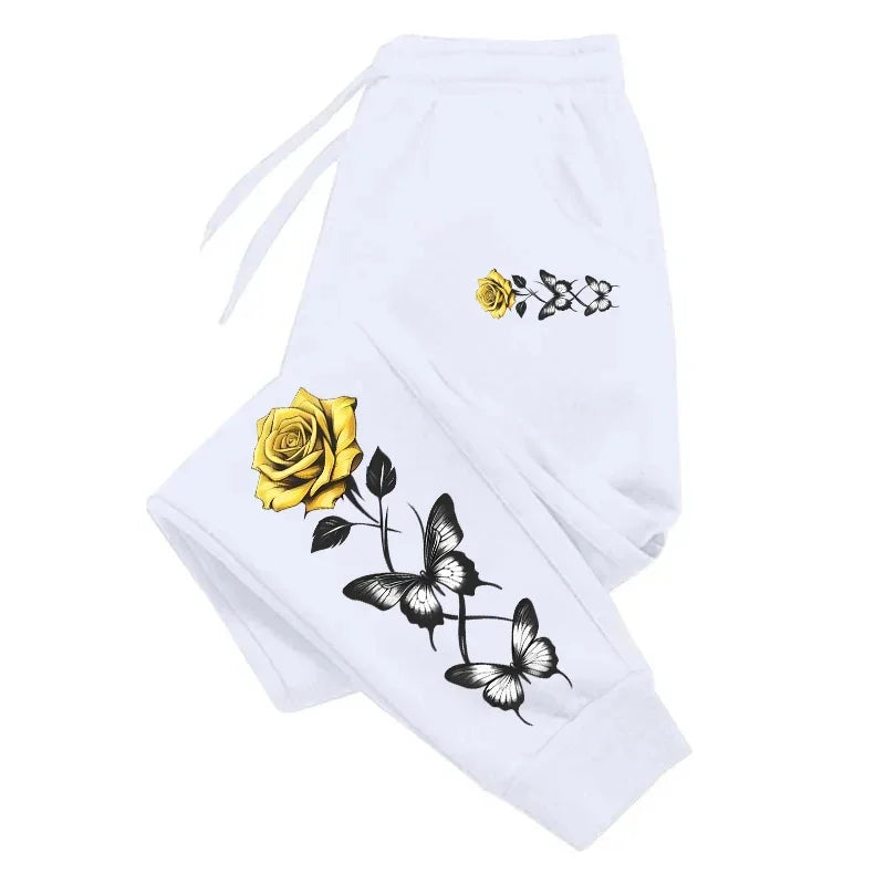 Women Print Pants Autumn Winter New In Lady Clothing Trousers Sport Jogging Fitness Running Trousers Harajuku Streetwear Pants