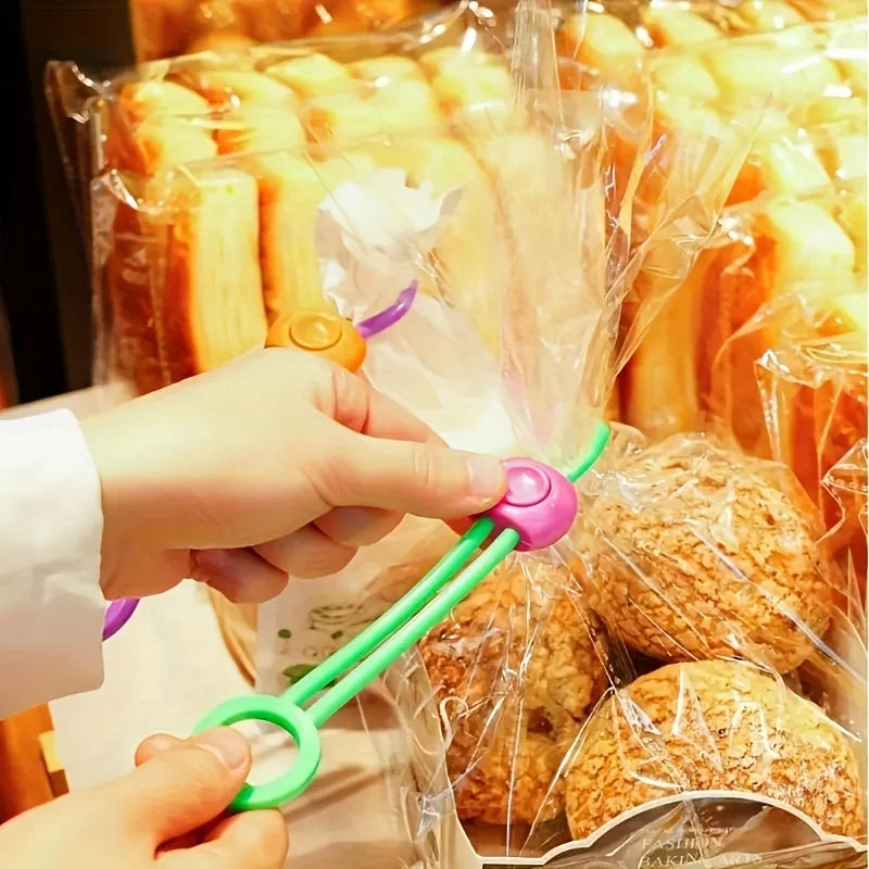 Colorful Tie Sealing Clips for Food Bags Kitchen Sealing Clip Multi-functional Closure for Freshness and Practical Storage