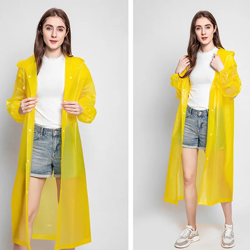 Raincoat Women Men Impermeable Thickened Waterproof Raincoat Tourism Outdoor Hiking Rain Poncho Raincoat Hooded Rain Coat