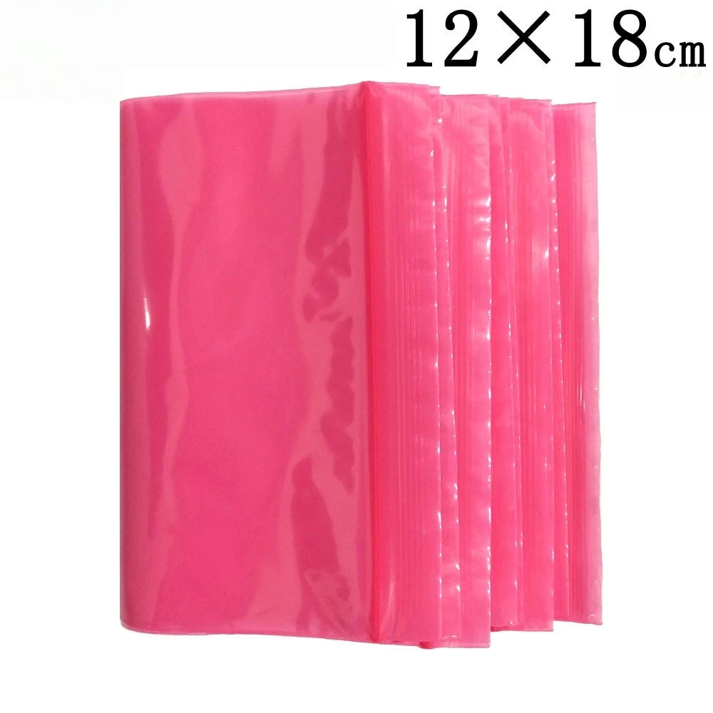 Zip Lock Plastic Bags 100pcs Small Big Large Ziplock Reusable Pink Bag Purple Reusable Pouches
