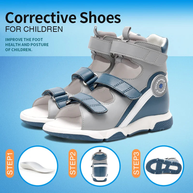 Princepard New Arrivals Breathable Pediatric Corrective Shoes for Toddlers Orthopedic Boys Sandals Shoes With Flat Feet