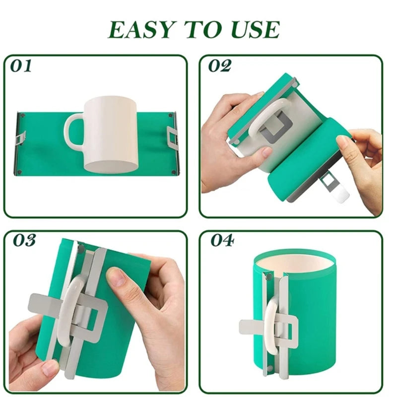 Mug Transfer Sublimation Silicone Mug Wrap Mug Mold 11OZ Cup Clamp Fixture- G2AB