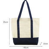 Customized Women Tote Bag Personalized Name Print Logo Zippered Canvas Shopping Tote Bag