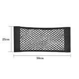Car Seat Back Organizer Trunk Net Mesh Pocket Elastic String Net Magic Sticker Universal Portable Storage Bag Car Accessories