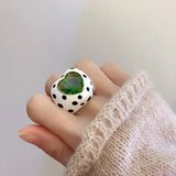 Cows Embedded Crystal Ring for Women Fashion Korean