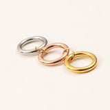 High End PVD Thick Vension Three-color Splicing Ring for Women Stainless Steel Ring for Women Party Jewelry