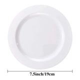 25/10PCS Silver Plastic Plates-Disposable Plastic Plates with Silver Rim- Wedding Party Plates Dinner Plates /Salad Plates