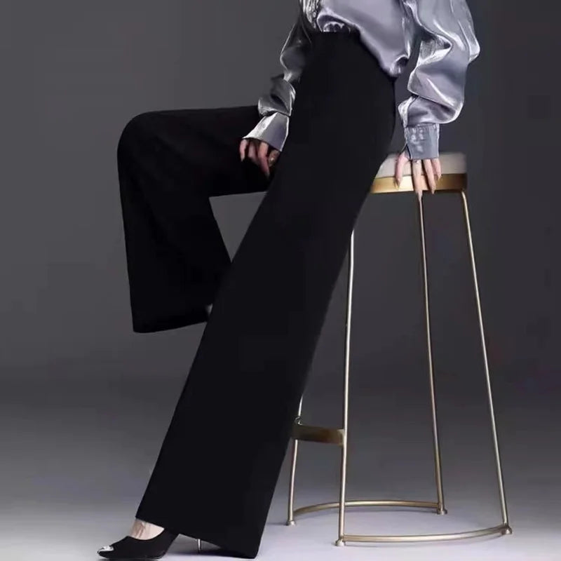 High-waisted Wide-leg Pants for Women 2025 Spring Autumn New Loose Straight Pants Draped Versatile Casual Pants