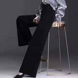 High-waisted Wide-leg Pants for Women 2025 Spring Autumn New Loose Straight Pants Draped Versatile Casual Pants