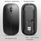 Wireless Mouse Bluetooth-Compatible Gaming Mouse (Dual Mode:BT+2.4Ghz) Ergonomic Rechargeable Mice for PC/Laptop/Macbook  ï»¿