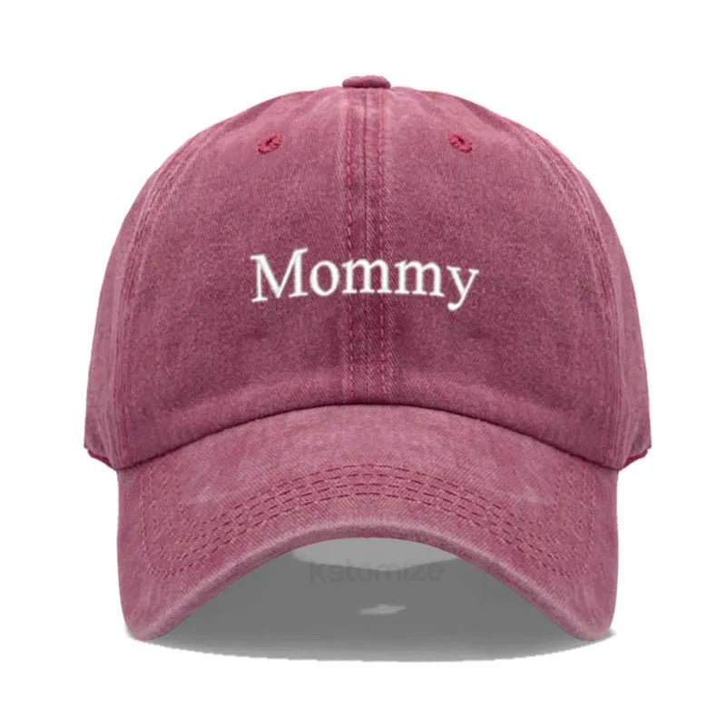 Daddy & Mommy Baseball Cap for Men & Women Unisex Soft Washed Cotton Embroidery Baseball Hats For Father's Mother's Day gifts