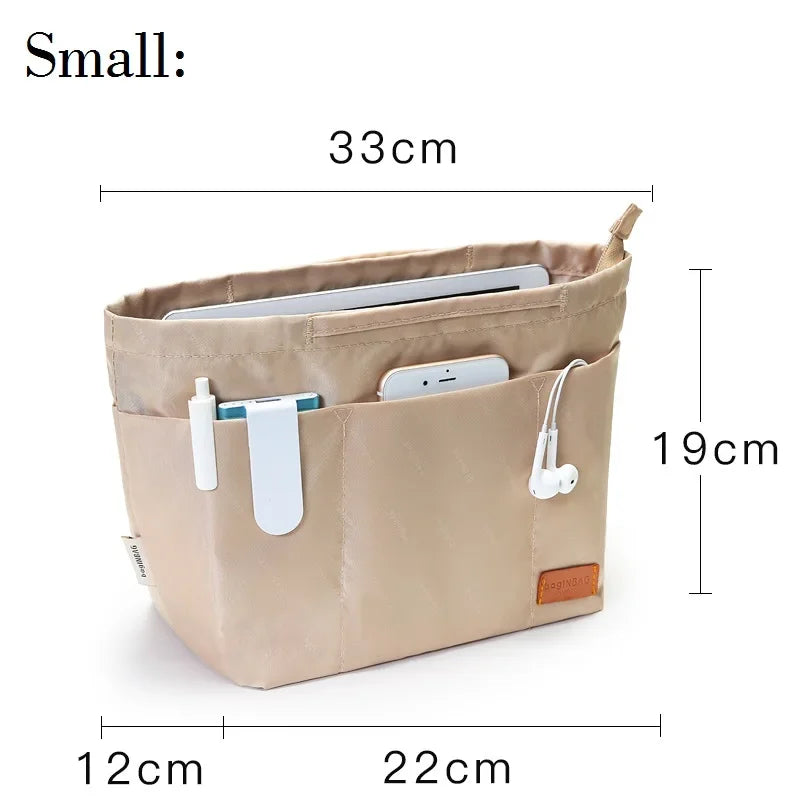 Luxury Nylon Purse Organizer Insert for Brand Tote Bags