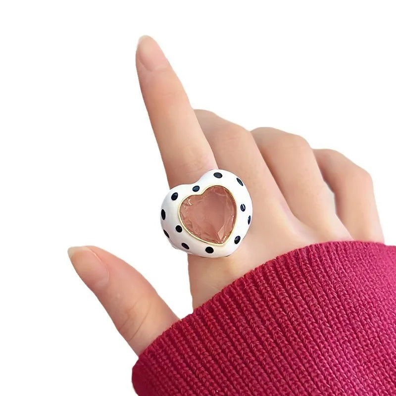 Cows Embedded Crystal Ring for Women Fashion Korean