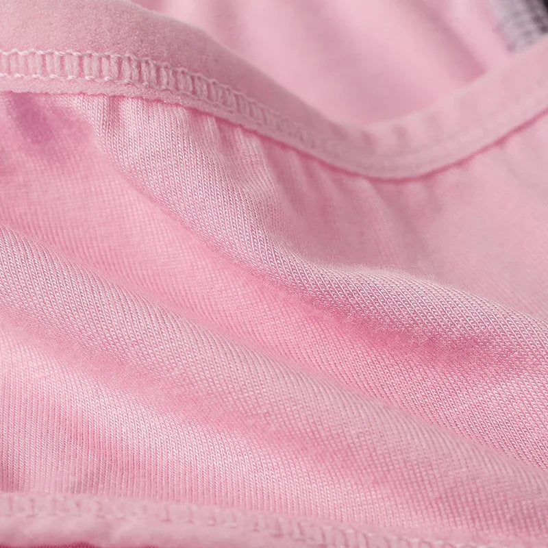Women's Menstrual Panties Pink Girls' Physiological Hygiene Underwear 4 Layers Heavy Duty Absorbent Leak Proof Underwear