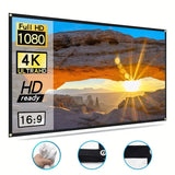 Easy folding projection screen 60-150 inch easy tent 16:9 outdoor full HD 2K 4K projector screen