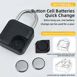 Smart Door Pad Lock Electronic Fingerprint Padlock Keyless USB Rechargeable Quick Unlock Zinc alloy Metal Self Developing Chip