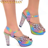 2022 Latest Italian Design Pointed Rhinestone Summer Party High Heels for Women Fashion High Quality Elegant Ladies Sandals