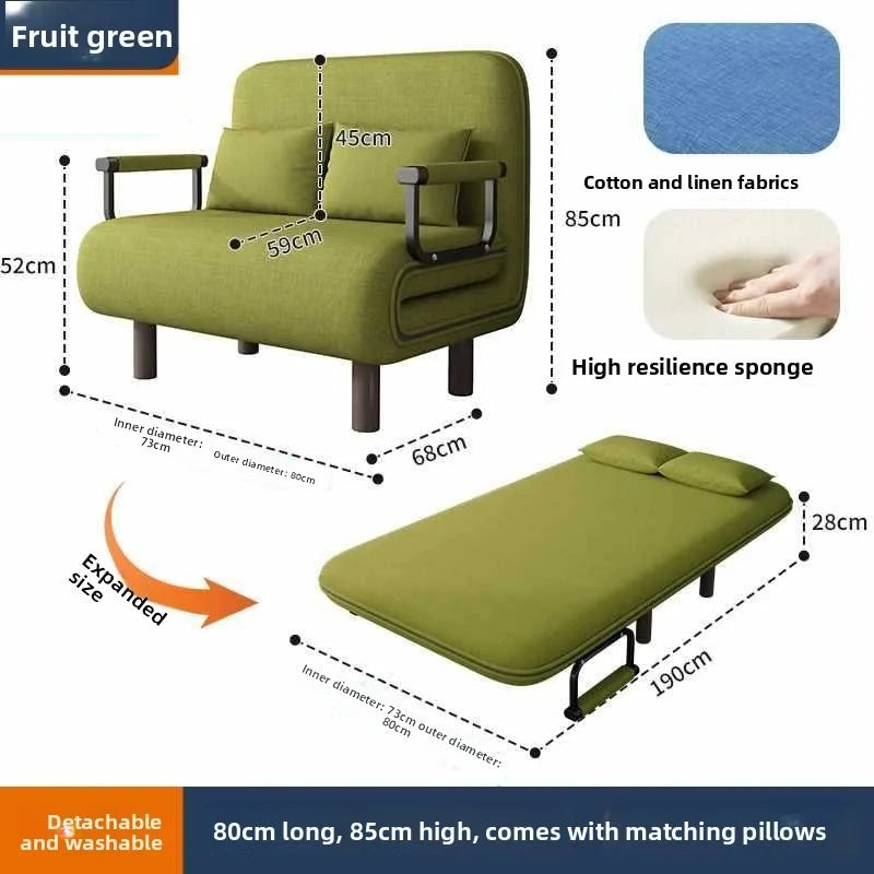 80Cm folding sofa bed, living room dual-purpose single sofa lunch break bed