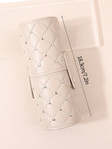 Black Large capacity multi-functional makeup brush storage container diamond square nail makeup tool storage pen holder