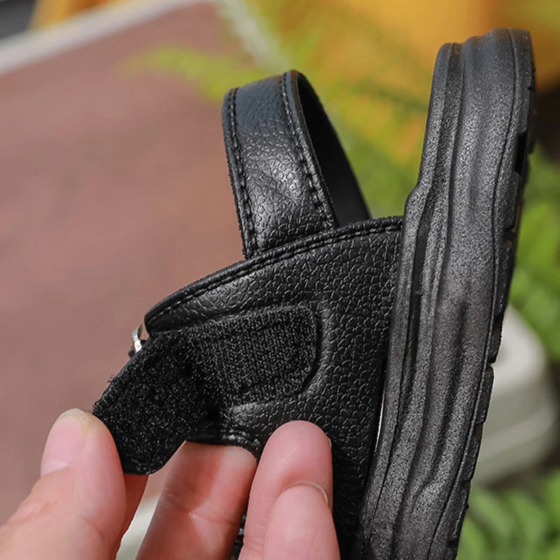 Boys Sandals Collision Avoidance Non-slip Baby Prewalker 1-6 Years Old Children Soft Soled Velcro Sandals
