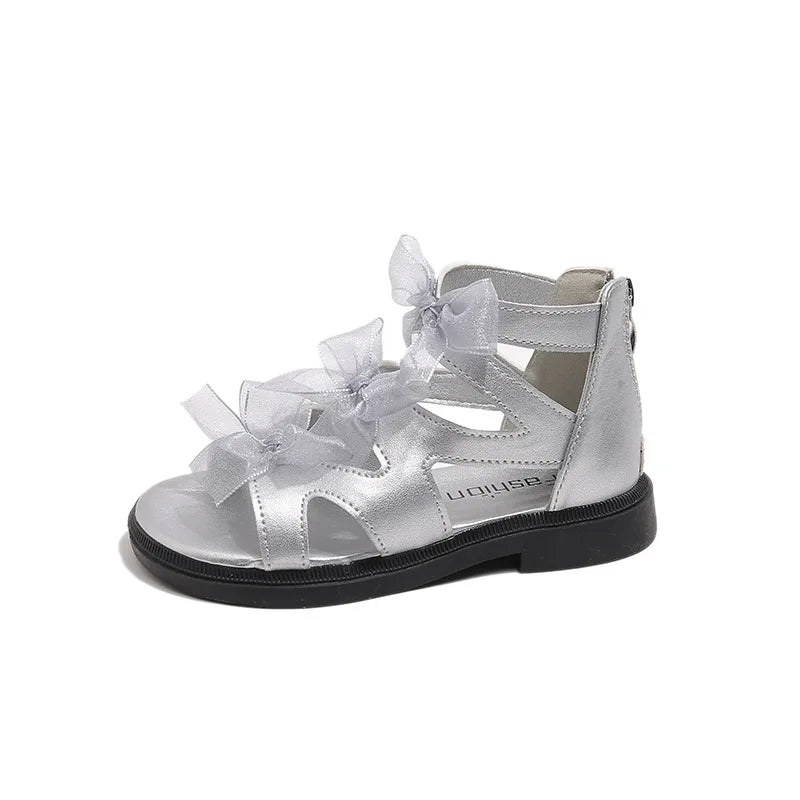 Girls Sandals Summer New Children's Shoes Little Girl Princess Baby Roman Shoes Soft Sole Trend Cool Footwear Size 23-36