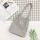 Bags for Women 2021 Corduroy Shoulder Bag Reusable Shopping Bags Casual Tote Female Handbag for A Certain Number of Dropshipping