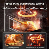 2025 6L air fryer large capacity multifunctional air fryer fully automatic all-in-one machine square oil-free Quick Bake Fryer