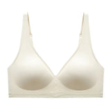 Push Up Bras For Women Non-wire Bra V-neck Glossy Underwear Female Breathable Bralette Invisible Padded Brasiere Sexy Lingerie