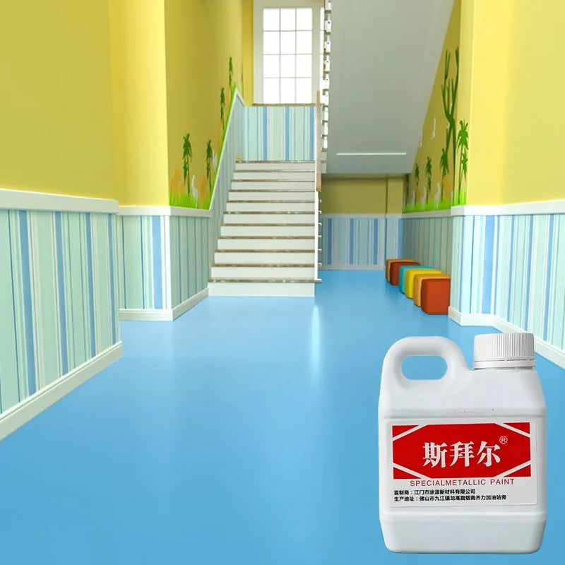 【3-in-1 Epoxy Floor Paint】Indoor Floor Coating - High-Gloss, Waterproof & Wear-Resistant Epoxy Paint for Garage & Living
