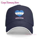 Honduras Flag Unisex Hats Fashion Adjustable Baseball Cap for Men Women