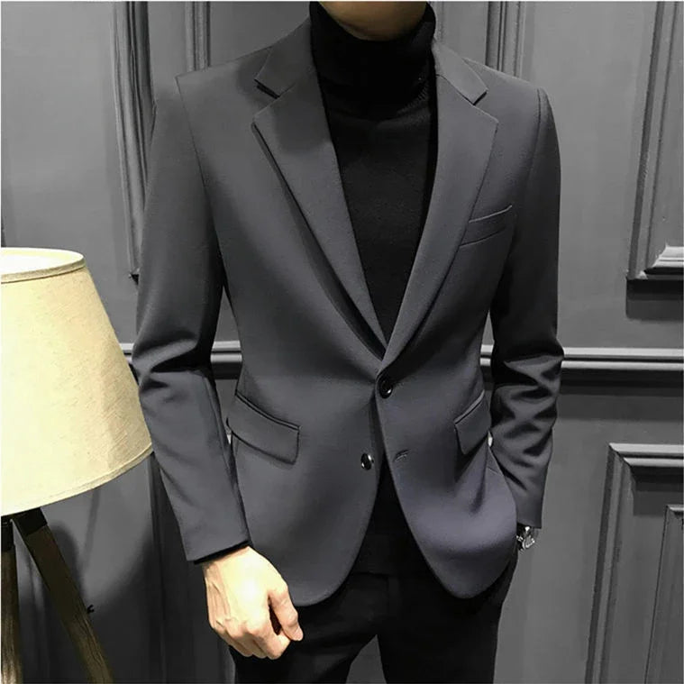 Double Breasted Man Suits And Blazers Oversize Coats Jacket For Men Plus Big Size Brown Premium Simple Classic New In 2024