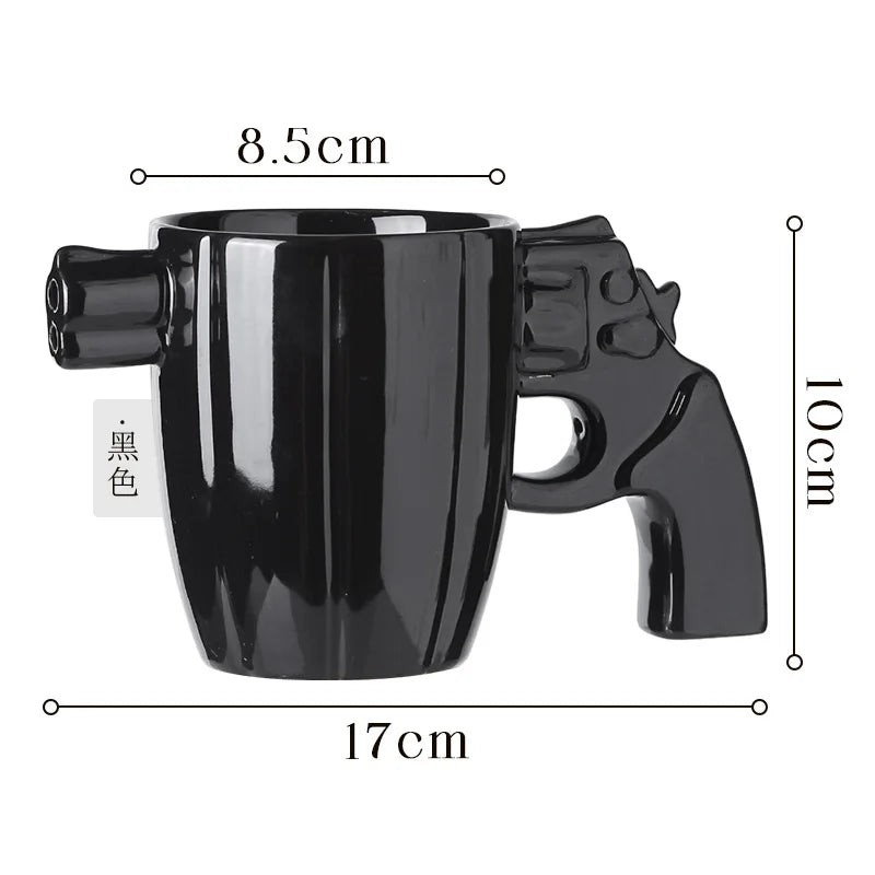 ceramic gun mug cup pistol gun handle mug cup sheriff mug