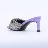 Rhinestone Sandals Black Heels for Women Luxury Shoes 2024 Designer Sandals Wedding Evening Dress Stripper Heels