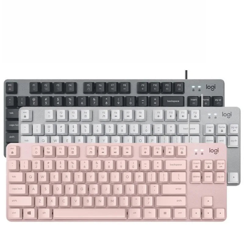 Logitech K835 Wired Mechanical Keyboard 84 Keys Ultra Thin Backlit Silent Red Switch Portable for PC Laptop Office Business