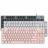 Logitech K835 Wired Mechanical Keyboard 84 Keys Ultra Thin Backlit Silent Red Switch Portable for PC Laptop Office Business
